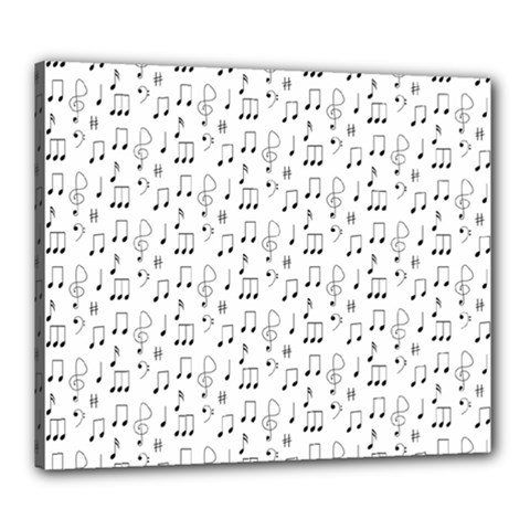 Music Notes Background Wallpaper Canvas 24  X 20  (stretched)