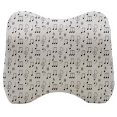 Music Notes Background Wallpaper Velour Head Support Cushion