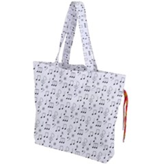 Music Notes Background Wallpaper Drawstring Tote Bag