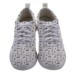 Music Notes Background Wallpaper Women Athletic Shoes by HermanTelo