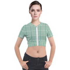 Background Digital Texture Short Sleeve Cropped Jacket