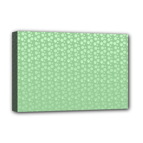 Background Polka Green Deluxe Canvas 18  X 12  (stretched)