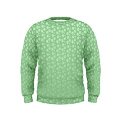 Background Polka Green Kids  Sweatshirt