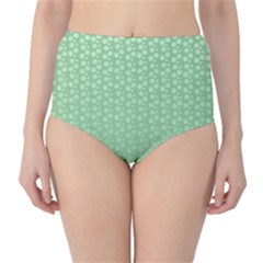 Background Polka Green Classic High-waist Bikini Bottoms