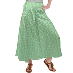 Background Polka Green Satin Palazzo Pants