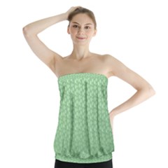 Background Polka Green Strapless Top by HermanTelo