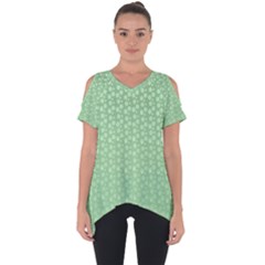 Background Polka Green Cut Out Side Drop Tee by HermanTelo