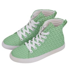 Background Polka Green Women s Hi-top Skate Sneakers