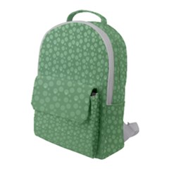 Background Polka Green Flap Pocket Backpack (large)