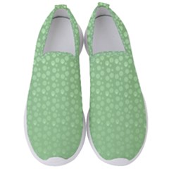 Background Polka Green Men s Slip On Sneakers