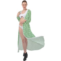 Background Polka Green Maxi Chiffon Beach Wrap