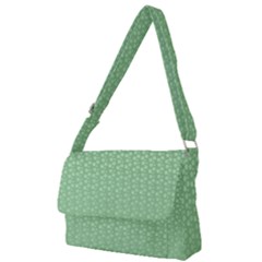 Background Polka Green Full Print Messenger Bag (l) by HermanTelo