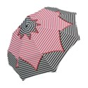 Heart Stripes Symbol Striped Folding Umbrellas View2