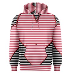 Heart Stripes Symbol Striped Men s Pullover Hoodie