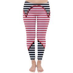 Heart Stripes Symbol Striped Classic Winter Leggings