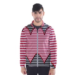 Heart Stripes Symbol Striped Men s Windbreaker