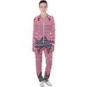 Heart Stripes Symbol Striped Casual Jacket and Pants Set View1