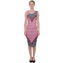 Heart Stripes Symbol Striped Sleeveless Pencil Dress View1