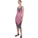 Heart Stripes Symbol Striped Sleeveless Pencil Dress View2