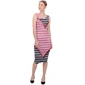 Heart Stripes Symbol Striped Sleeveless Pencil Dress View3