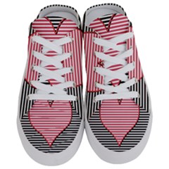 Heart Stripes Symbol Striped Half Slippers by HermanTelo