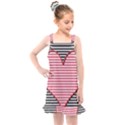 Heart Stripes Symbol Striped Kids  Overall Dress View1