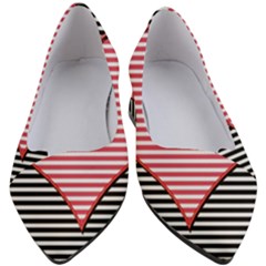 Heart Stripes Symbol Striped Women s Block Heels 