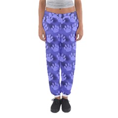 Pattern Texture Feet Dog Blue Women s Jogger Sweatpants