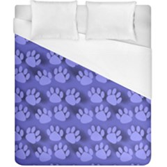 Pattern Texture Feet Dog Blue Duvet Cover (california King Size)