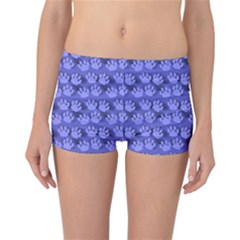 Pattern Texture Feet Dog Blue Reversible Boyleg Bikini Bottoms