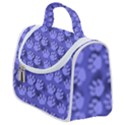 Pattern Texture Feet Dog Blue Satchel Handbag View1