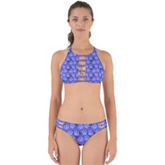 Pattern Texture Feet Dog Blue Perfectly Cut Out Bikini Set by HermanTelo