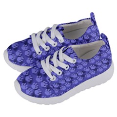 Pattern Texture Feet Dog Blue Kids  Lightweight Sports Shoes