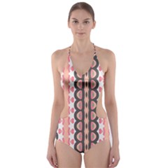 Wallpaper Cute Pattern Cut-out One Piece Swimsuit by HermanTelo