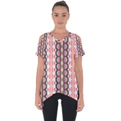 Wallpaper Cute Pattern Cut Out Side Drop Tee