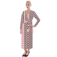 Wallpaper Cute Pattern Velvet Maxi Wrap Dress