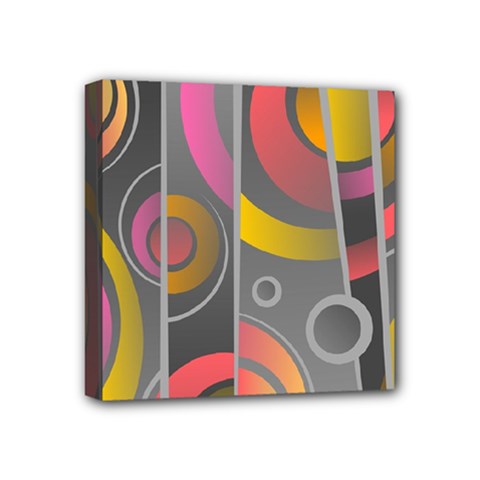 Abstract Colorful Background Grey Mini Canvas 4  X 4  (stretched)