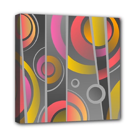 Abstract Colorful Background Grey Mini Canvas 8  X 8  (stretched)