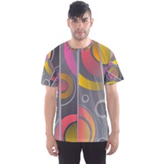 Abstract Colorful Background Grey Men s Sports Mesh Tee