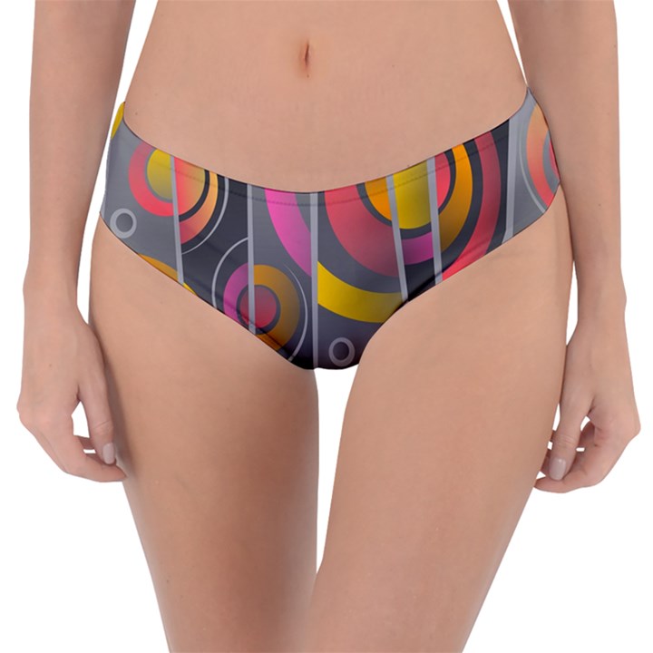 Abstract Colorful Background Grey Reversible Classic Bikini Bottoms