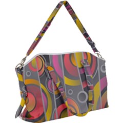 Abstract Colorful Background Grey Canvas Crossbody Bag