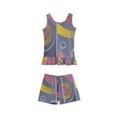 Abstract Colorful Background Grey Kids  Boyleg Swimsuit