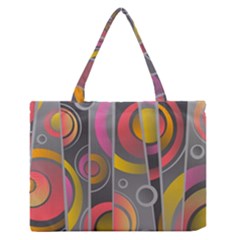 Abstract Colorful Background Grey Zipper Medium Tote Bag