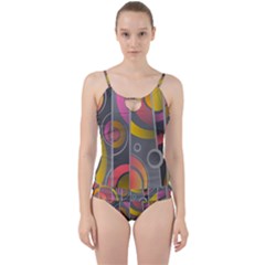 Abstract Colorful Background Grey Cut Out Top Tankini Set