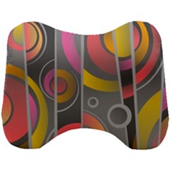 Abstract Colorful Background Grey Head Support Cushion