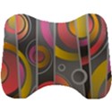 Abstract Colorful Background Grey Head Support Cushion View1