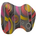 Abstract Colorful Background Grey Head Support Cushion View3