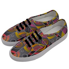 Abstract Colorful Background Grey Men s Classic Low Top Sneakers