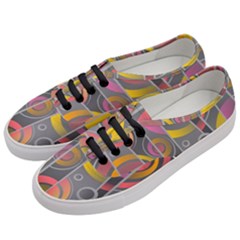 Abstract Colorful Background Grey Women s Classic Low Top Sneakers