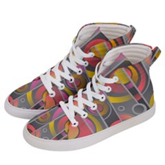 Abstract Colorful Background Grey Women s Hi-top Skate Sneakers by HermanTelo